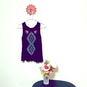 Loft embroidered swing tank
